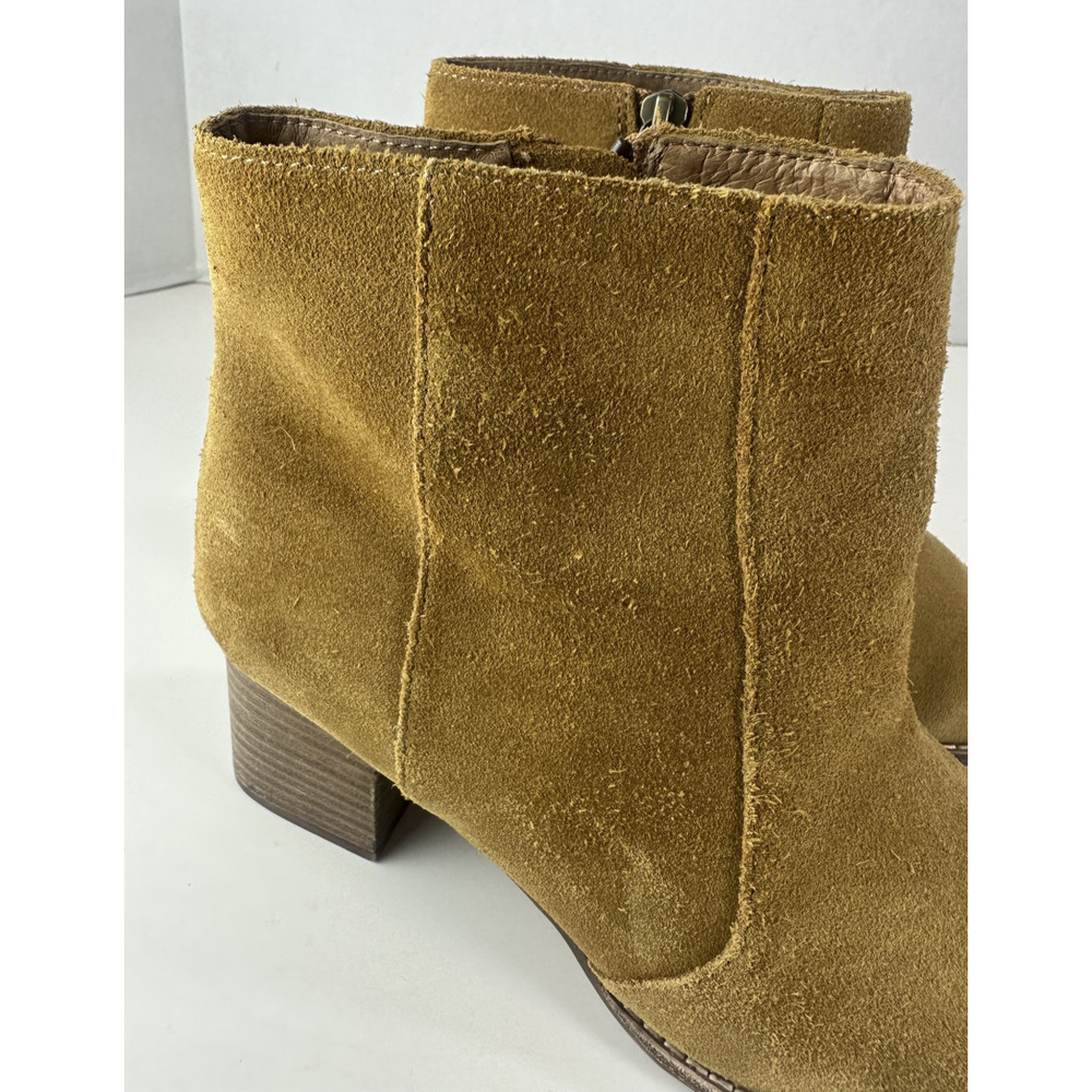 Madewell Bryce Suede Women's Heeled Ankle Boots Size 9 M4674 Chestnut Brown - Picture 9 of 16